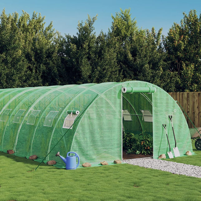 Tuinkas Met Stalen Frame 56 M² 14X4X2 M Groen