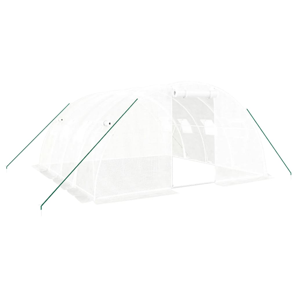 Tuinkas Met Stalen Frame 16 M² 4X4X2 M Wit