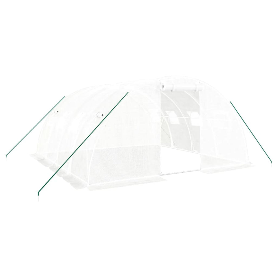 Tuinkas Met Stalen Frame 16 M² 4X4X2 M Wit