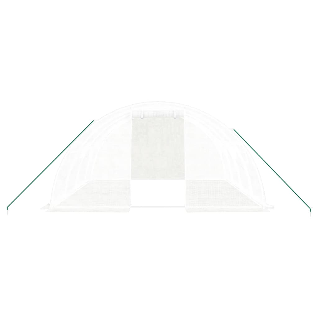 Tuinkas Met Stalen Frame 16 M² 4X4X2 M Wit