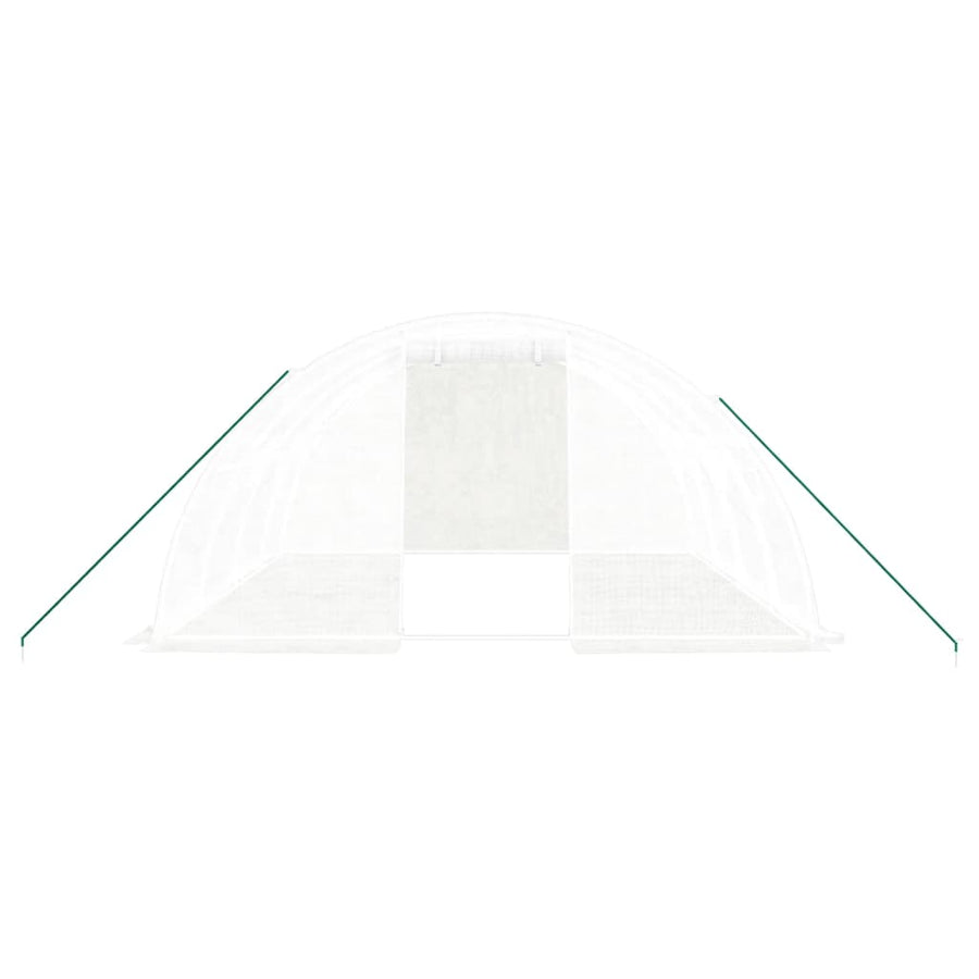 Tuinkas Met Stalen Frame 16 M² 4X4X2 M Wit