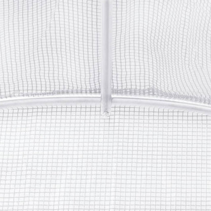 Tuinkas Met Stalen Frame 16 M² 4X4X2 M Wit