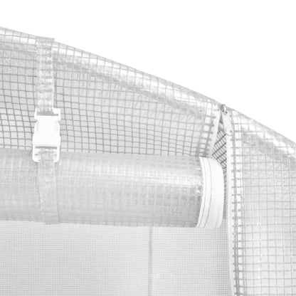 Tuinkas Met Stalen Frame 16 M² 4X4X2 M Wit