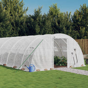 Tuinkas 6x4x2 m wit stalen frame