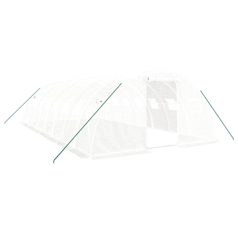 Tuinkas Met Stalen Frame 32 M² 8X4X2 M Wit