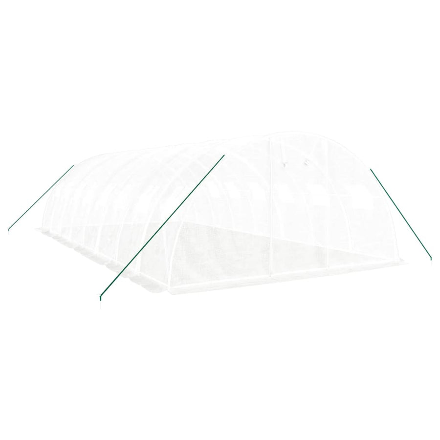 Tuinkas Met Stalen Frame 32 M² 8X4X2 M Wit