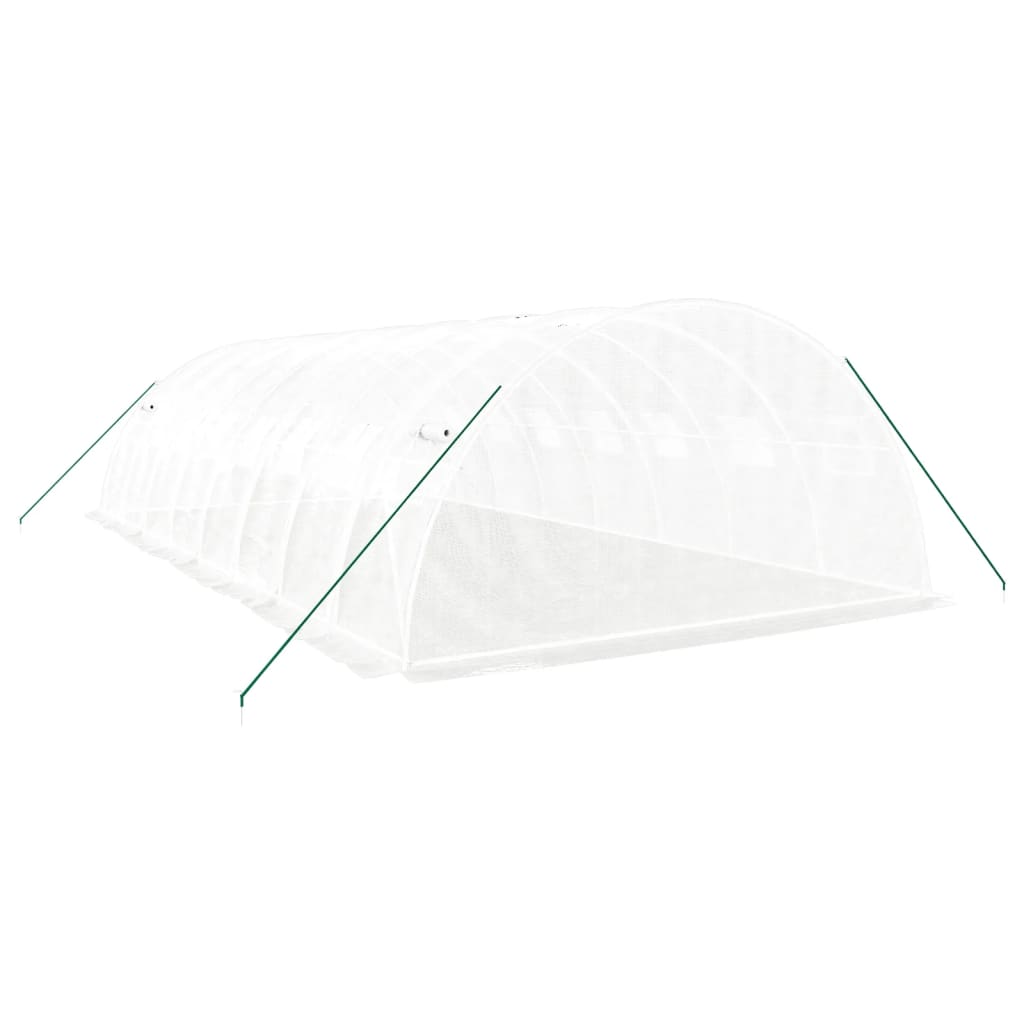 Tuinkas Met Stalen Frame 32 M² 8X4X2 M Wit