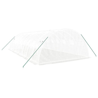 Tuinkas Met Stalen Frame 32 M² 8X4X2 M Wit