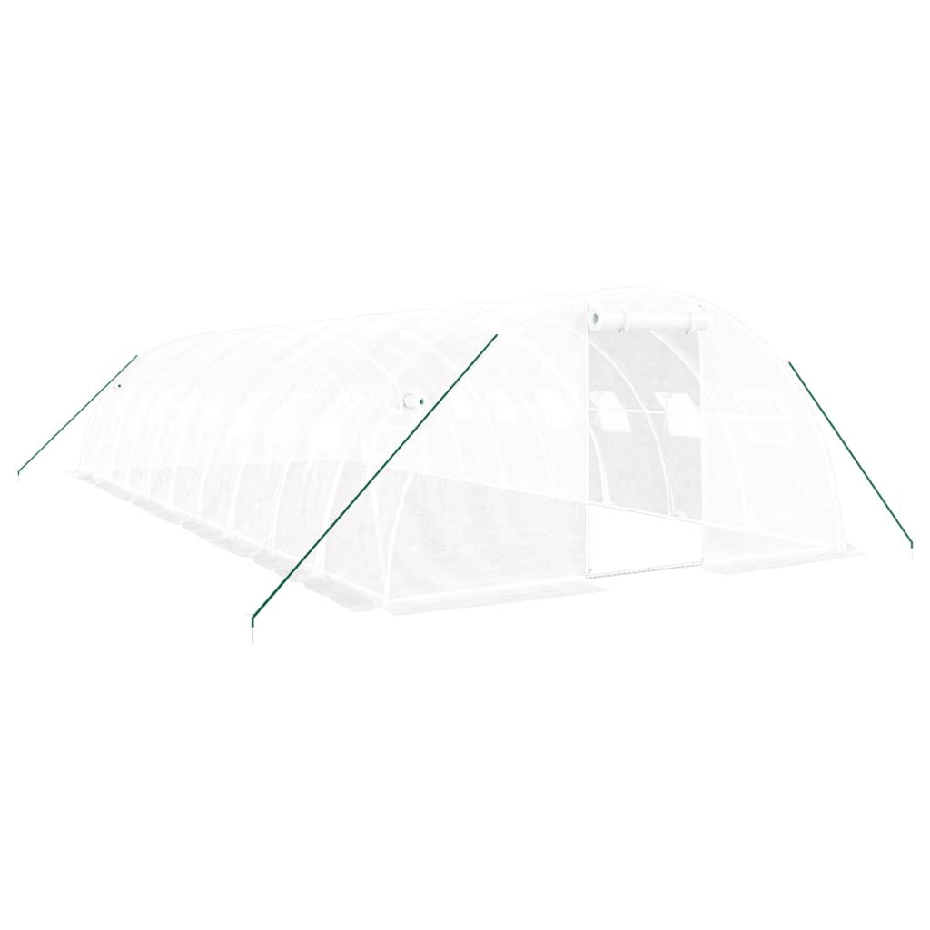 Tuinkas Met Stalen Frame 40 M² 10X4X2 M Wit