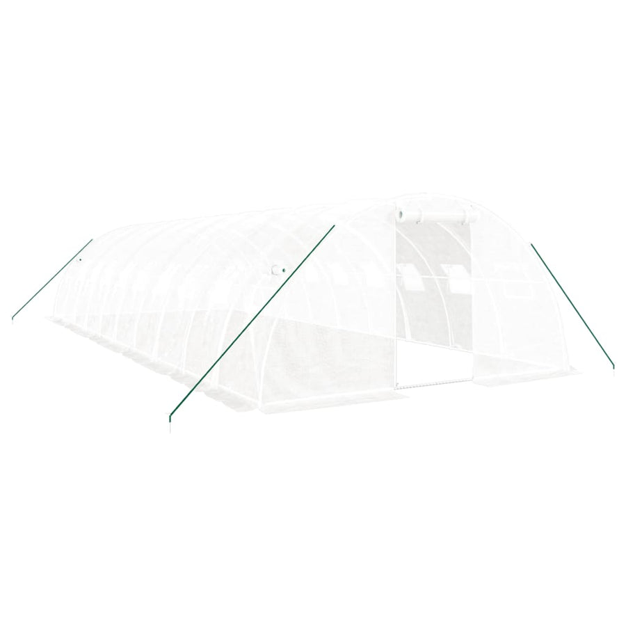 Tuinkas Met Stalen Frame 40 M² 10X4X2 M Wit