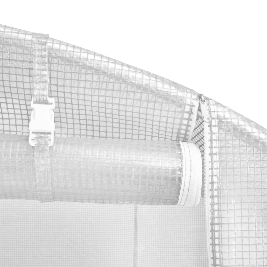 Tuinkas Met Stalen Frame 40 M² 10X4X2 M Wit