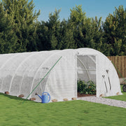 Tuinkas 24x4x2 m staal PE wit