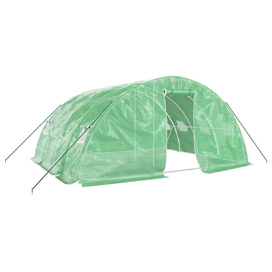 Tuinkas Met Stalen Frame 20 M² 5X4X2,3 M 5 x 4 x 2.3 m Groen