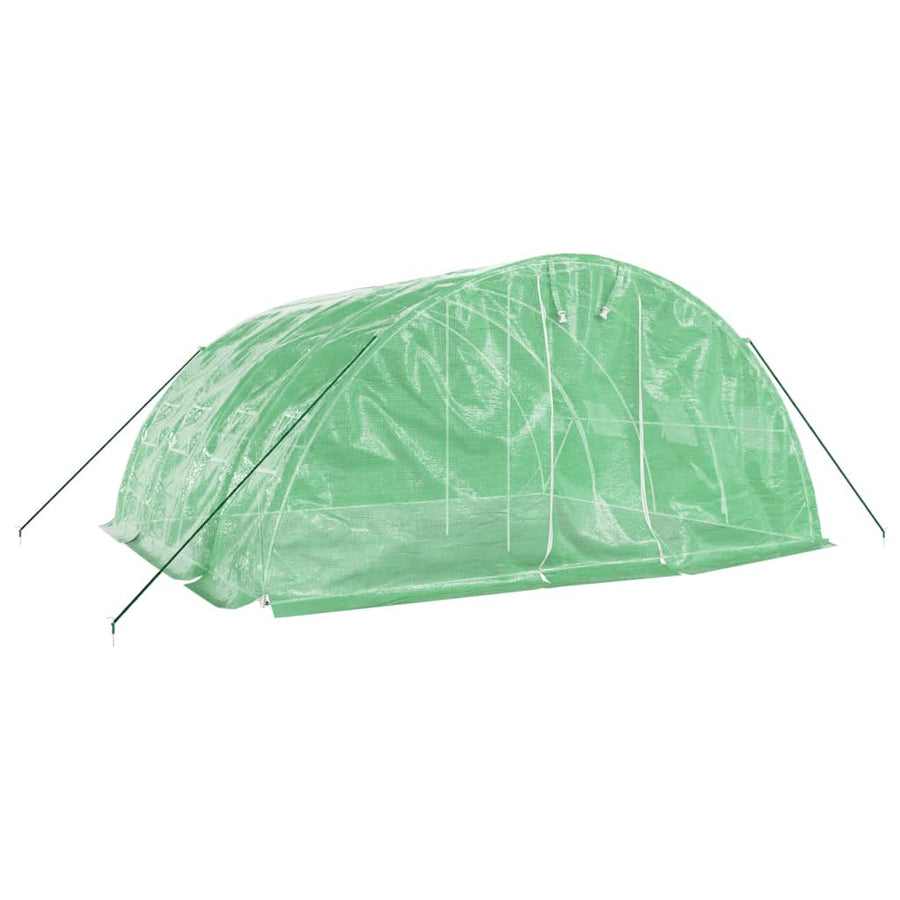 Tuinkas Met Stalen Frame 20 M² 5X4X2,3 M 5 x 4 x 2.3 m Groen