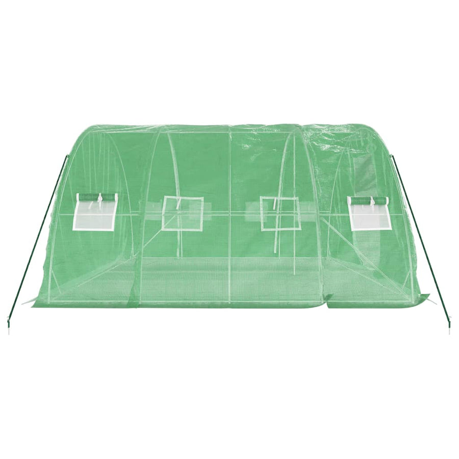 Tuinkas Met Stalen Frame 20 M² 5X4X2,3 M 5 x 4 x 2.3 m Groen