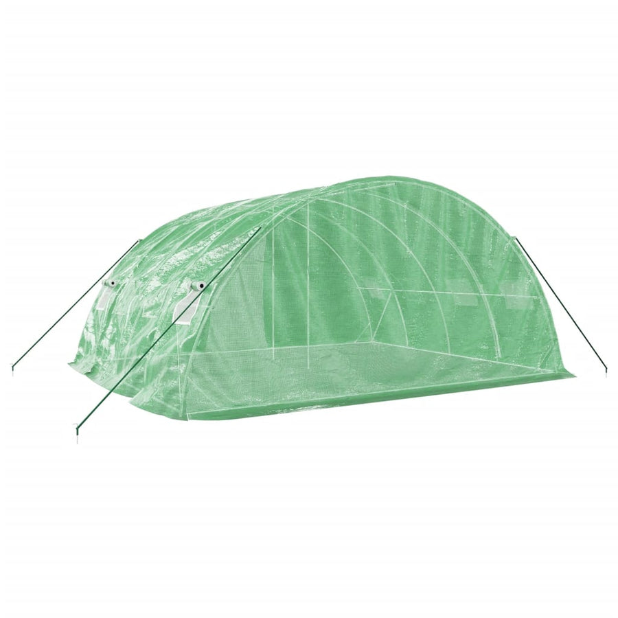 Tuinkas Met Stalen Frame 20 M² 5X4X2,3 M 5 x 4 x 2.3 m Groen