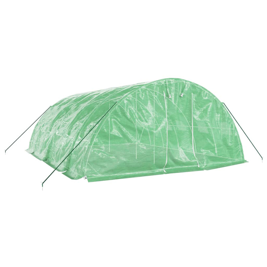 Tuinkas Met Stalen Frame 30 M² 6X5X2,3 M 6 x 5 x 2.3 m Groen