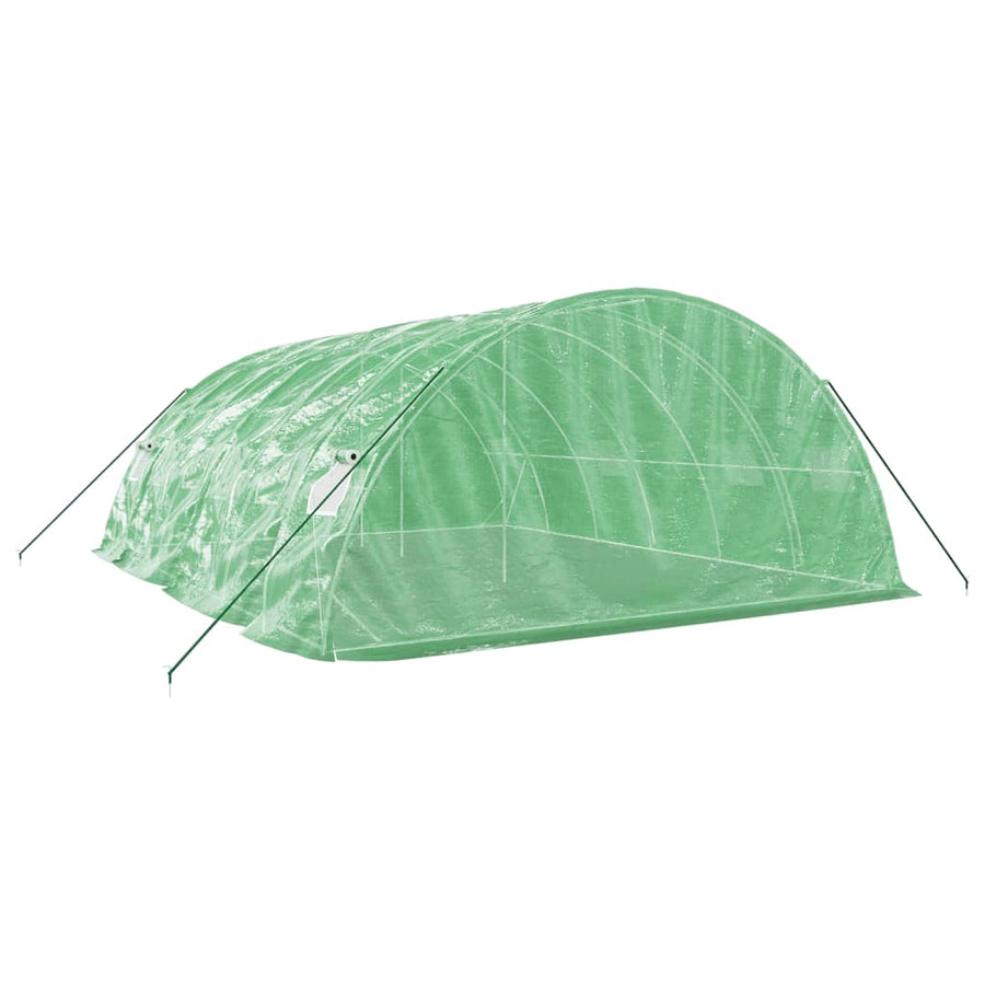 Tuinkas Met Stalen Frame 30 M² 6X5X2,3 M 6 x 5 x 2.3 m Groen
