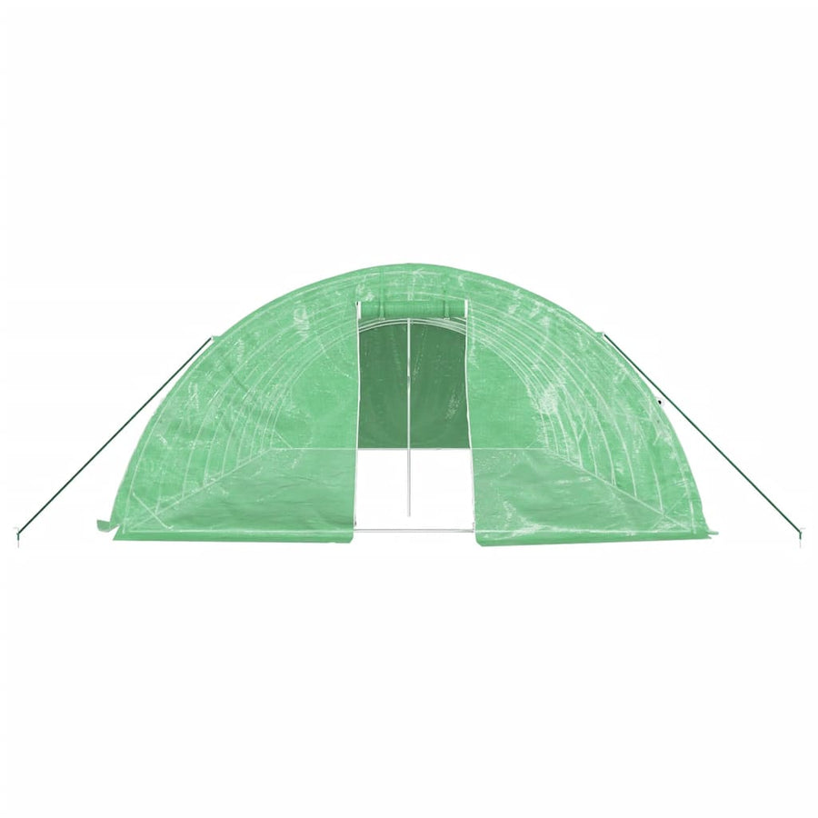 Tuinkas Met Stalen Frame 40 M² 8X5X2,3 M 8 x 5 x 2.3 m Groen