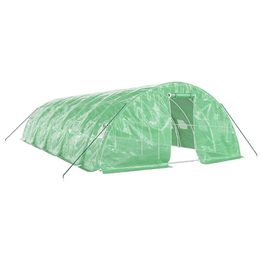 Tuinkas Met Stalen Frame 50 M² 0X5X2,3 M 10 x 5 x 2.3 m Groen
