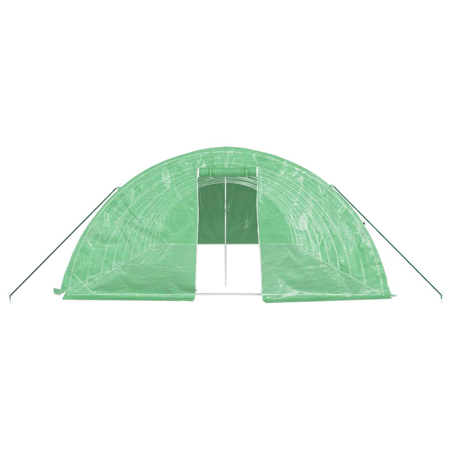 Tuinkas Met Stalen Frame 50 M² 0X5X2,3 M 10 x 5 x 2.3 m Groen