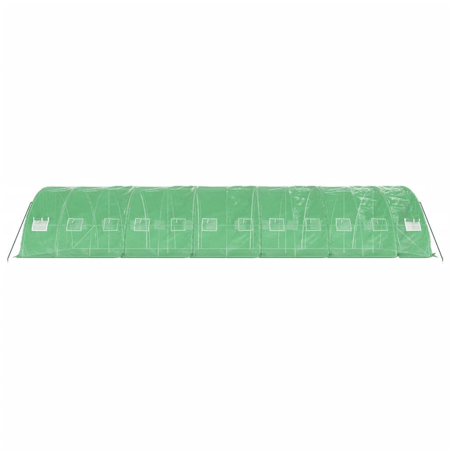 Tuinkas Met Stalen Frame 60 M² 2X5X2,3 M 12 x 5 x 2.3 m Groen