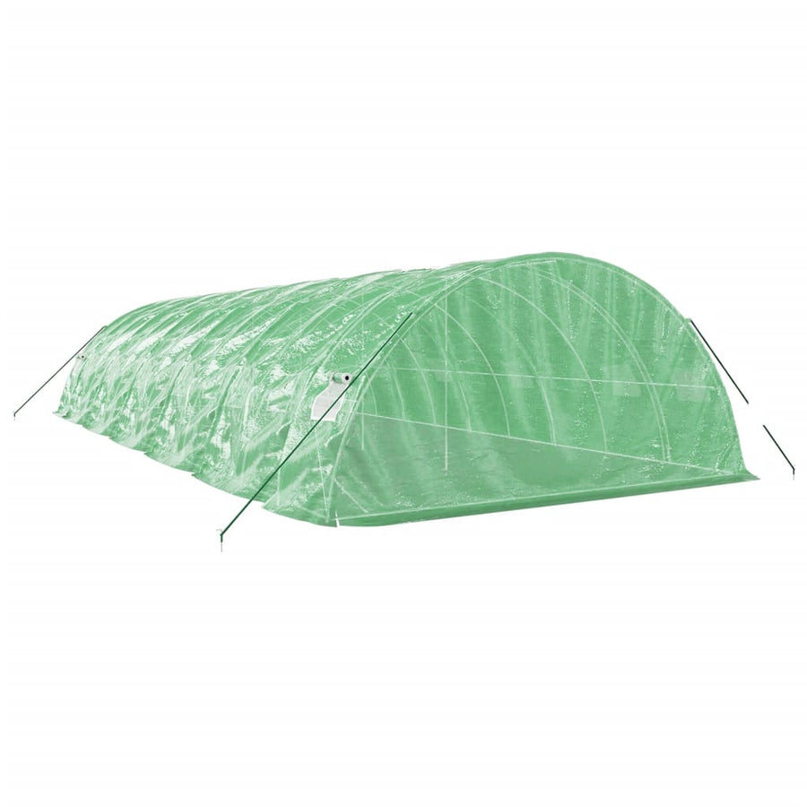 Tuinkas Met Stalen Frame 60 M² 2X5X2,3 M 12 x 5 x 2.3 m Groen