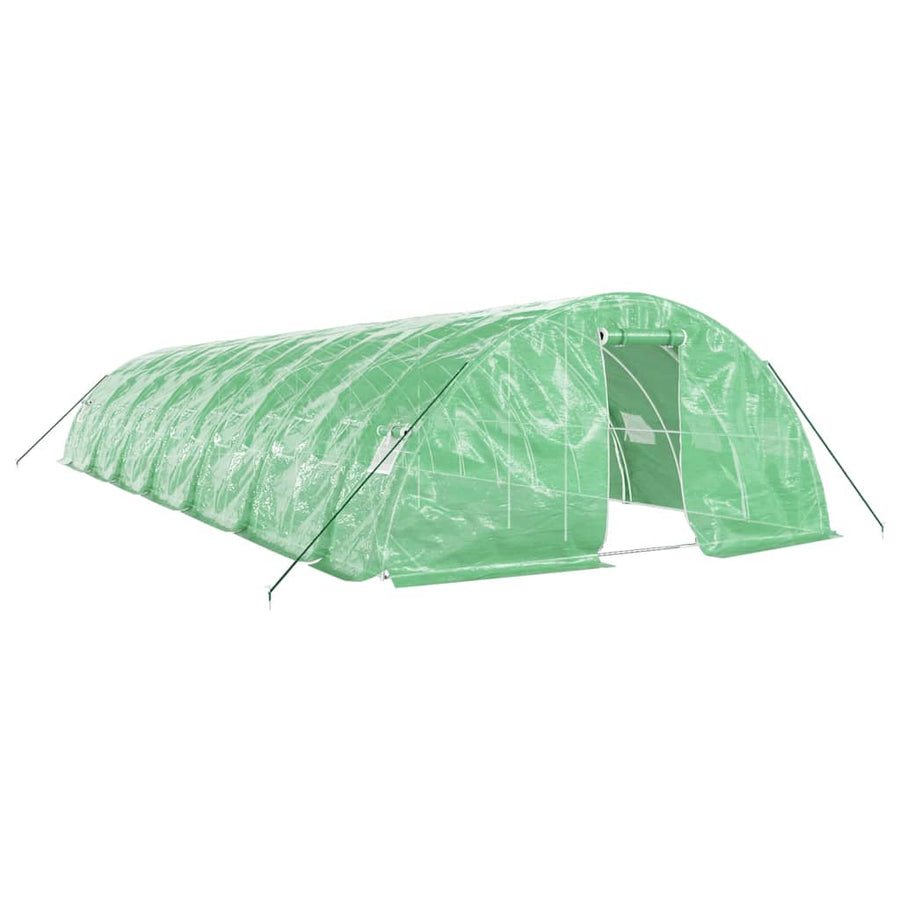 Tuinkas Met Stalen Frame 70 M² 4X5X2,3 M 14 x 5 x 2.3 m Groen