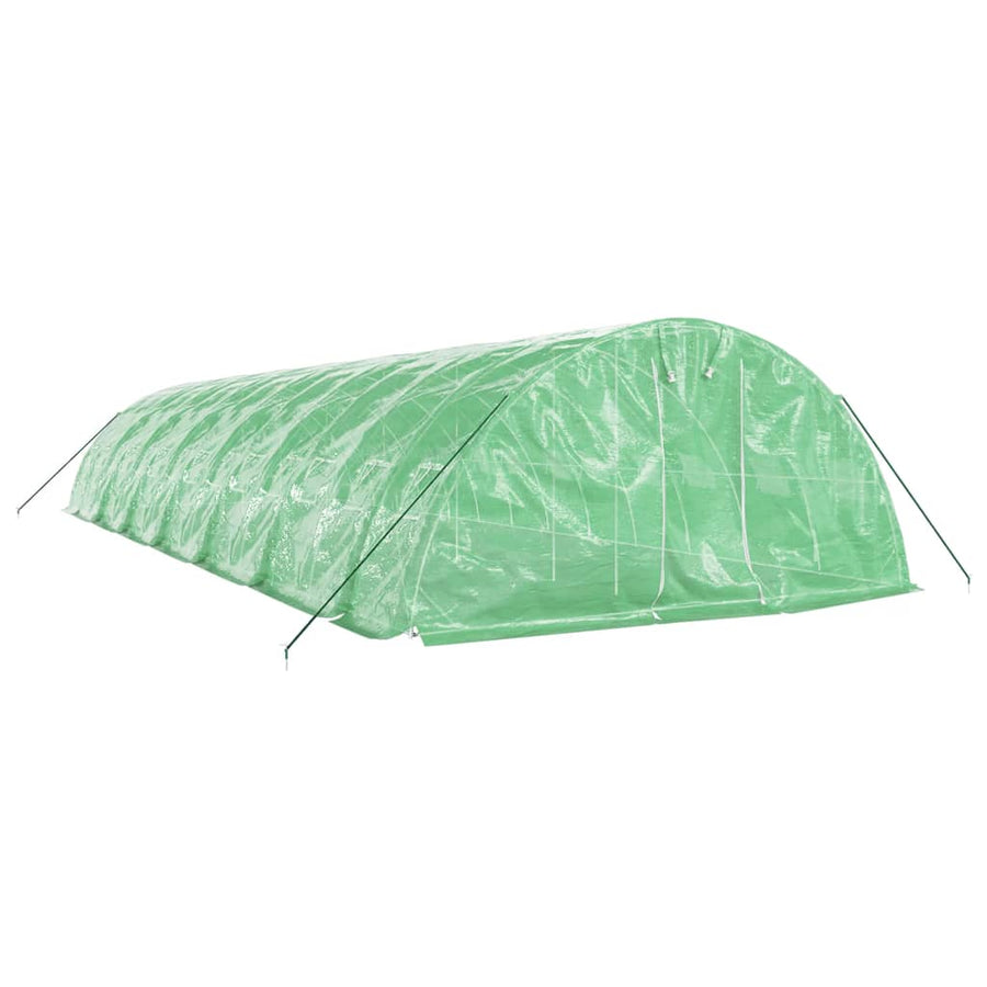 Tuinkas Met Stalen Frame 70 M² 4X5X2,3 M 14 x 5 x 2.3 m Groen