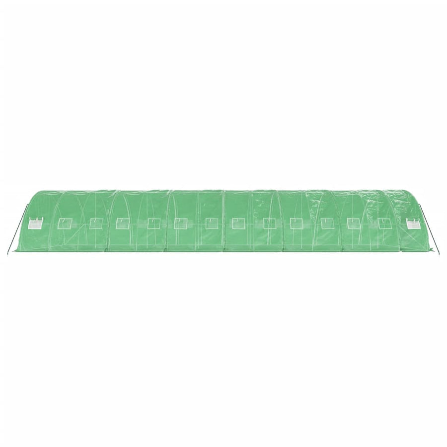 Tuinkas Met Stalen Frame 70 M² 4X5X2,3 M 14 x 5 x 2.3 m Groen