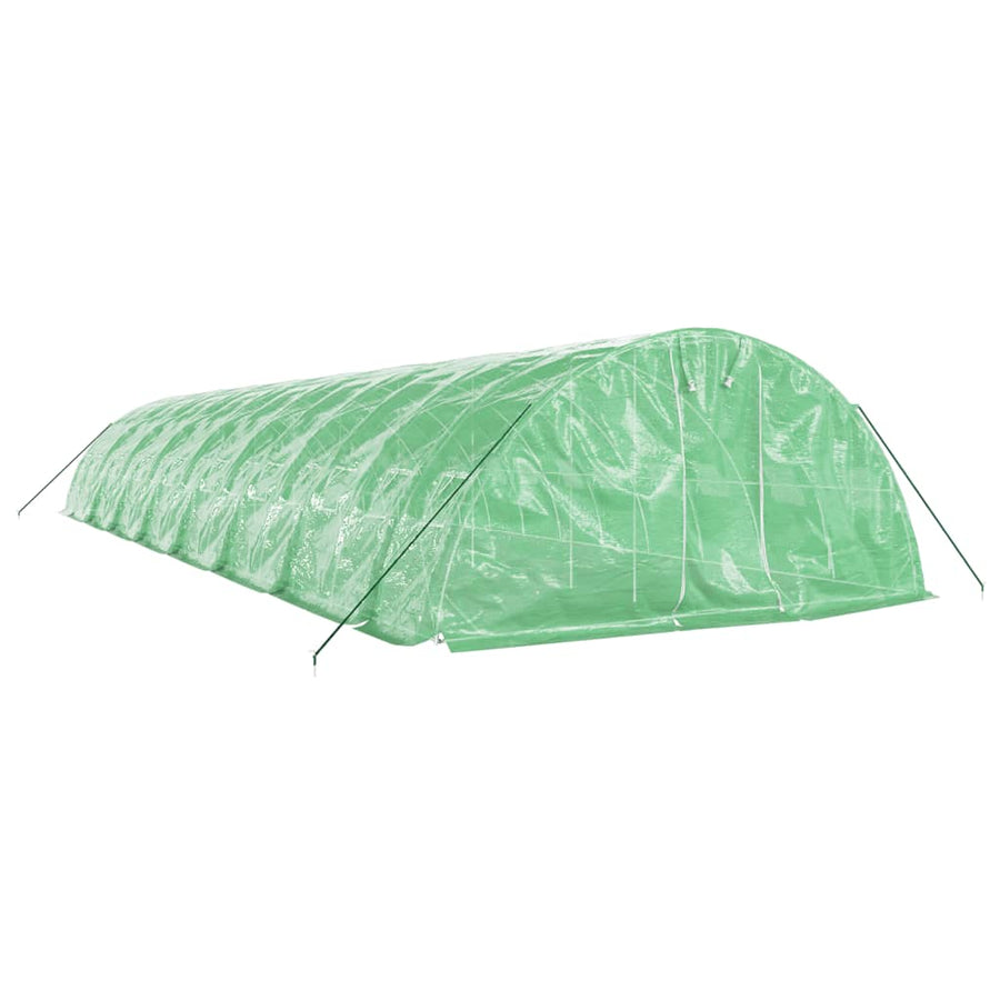 Tuinkas Met Stalen Frame 80 M² 6X5X2,3 M 16 x 5 x 2.3 m Groen