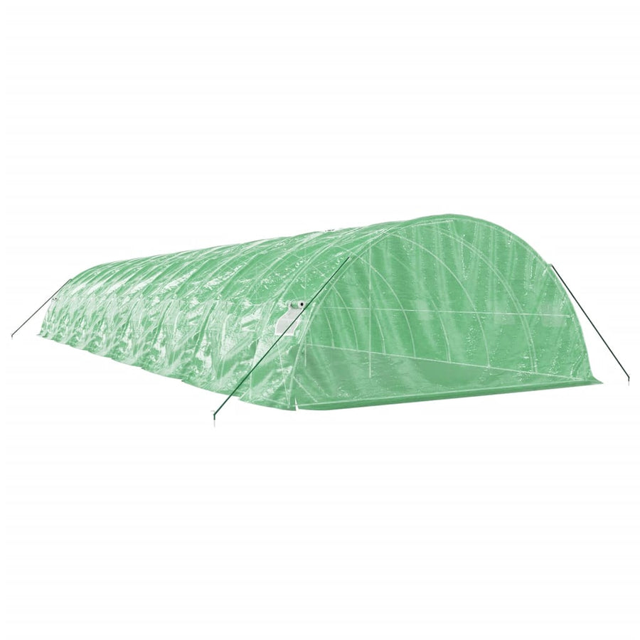 Tuinkas Met Stalen Frame 80 M² 6X5X2,3 M 16 x 5 x 2.3 m Groen