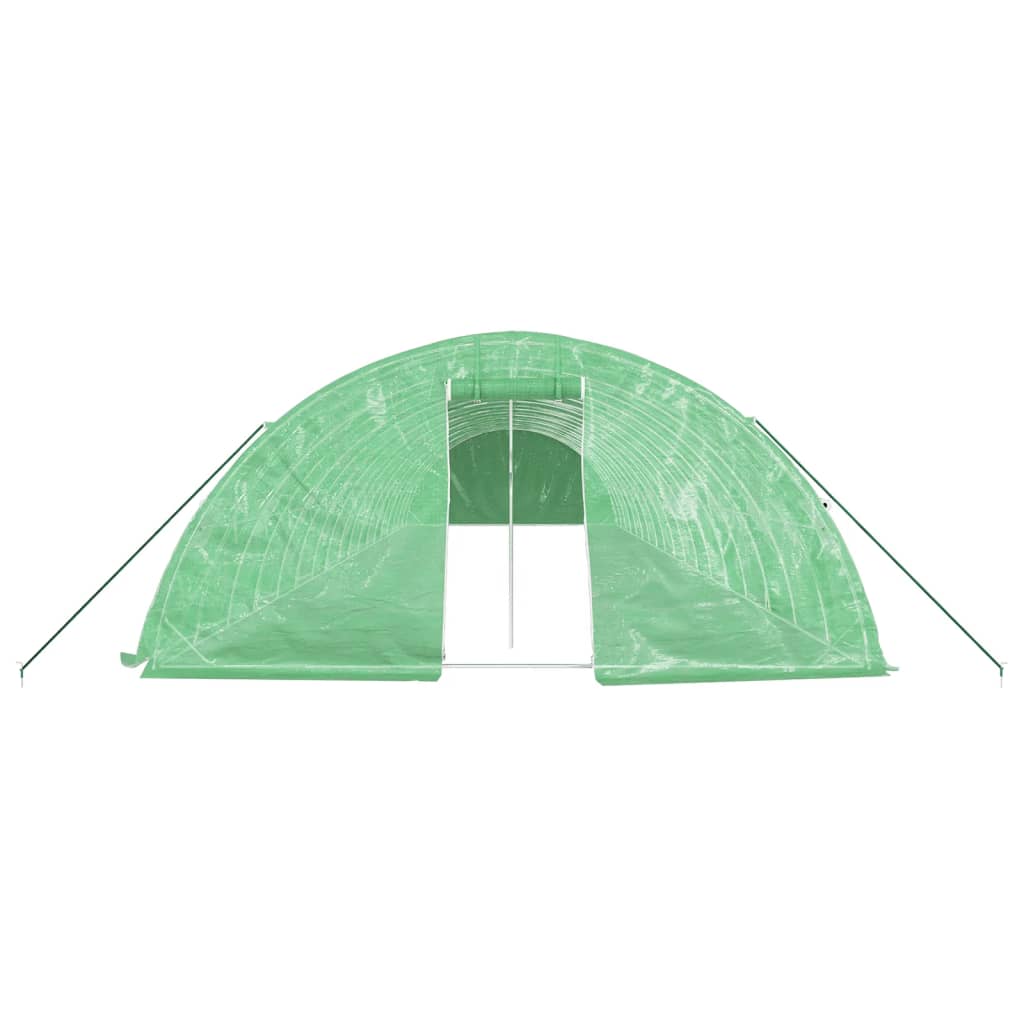 Tuinkas Met Stalen Frame 90 M² 8X5X2,3 M 18 x 5 x 2.3 m Groen