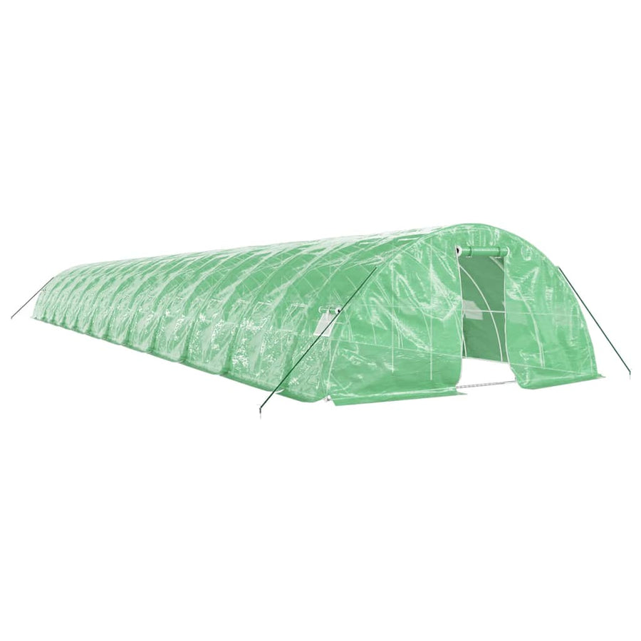 Tuinkas Met Stalen Frame 20 M² 24X5X2,3 M 24 x 5 x 2.3 m Groen