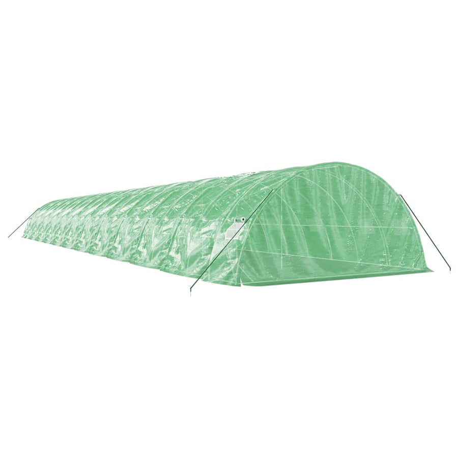 Tuinkas Met Stalen Frame 20 M² 24X5X2,3 M 24 x 5 x 2.3 m Groen