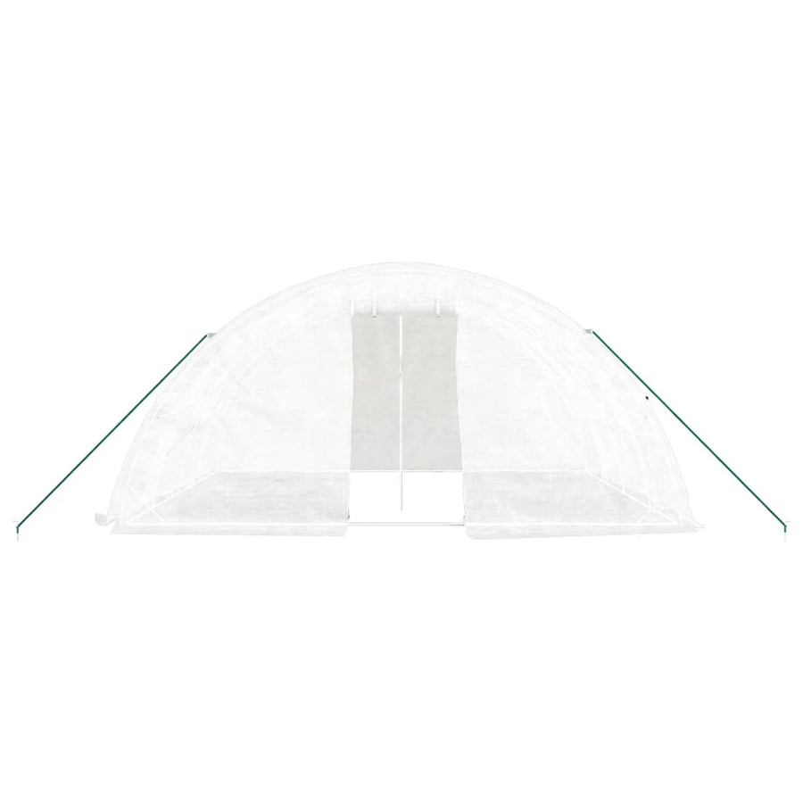 Kas Met Stalen Frame 20 M² 5X4X2,3 M 5 x 4 x 2.3 m Wit