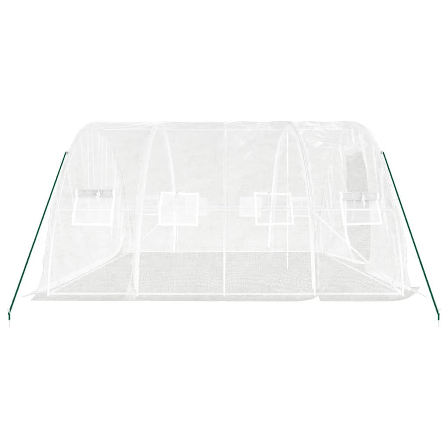 Kas Met Stalen Frame 20 M² 5X4X2,3 M 5 x 4 x 2.3 m Wit