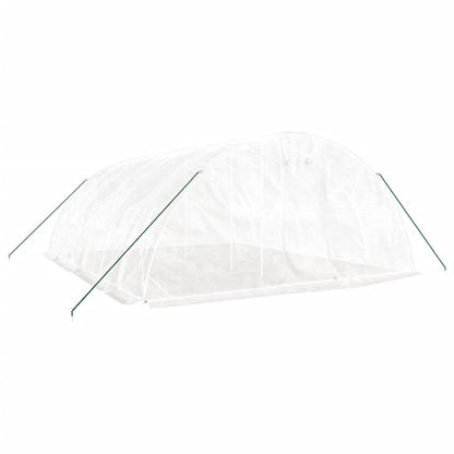 Tuinkas met stalen frame 30 m² 6x5x2,3 m wit