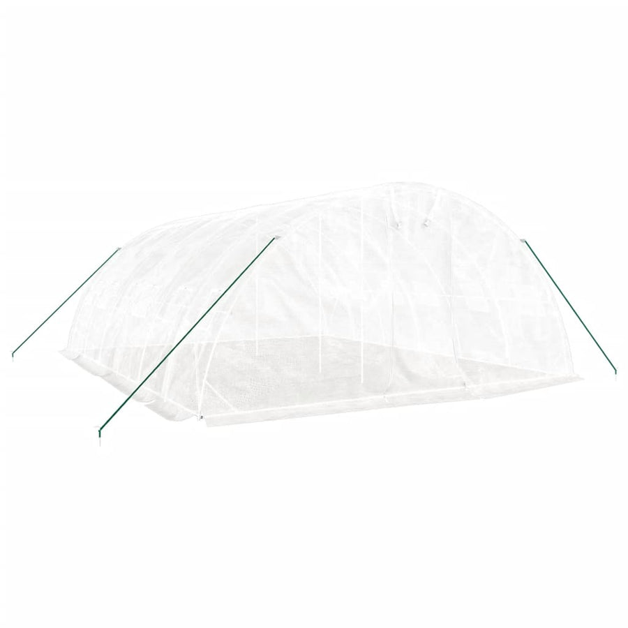 Tuinkas met stalen frame 30 m² 6x5x2,3 m wit