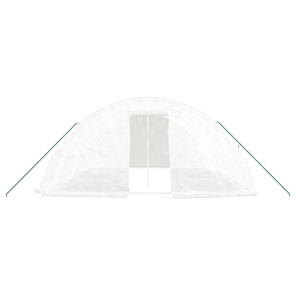 Tuinkas met stalen frame 30 m² 6x5x2,3 m wit