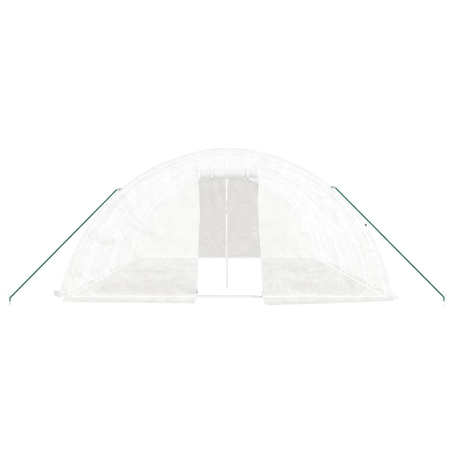 Tuinkas met stalen frame 30 m² 6x5x2,3 m wit