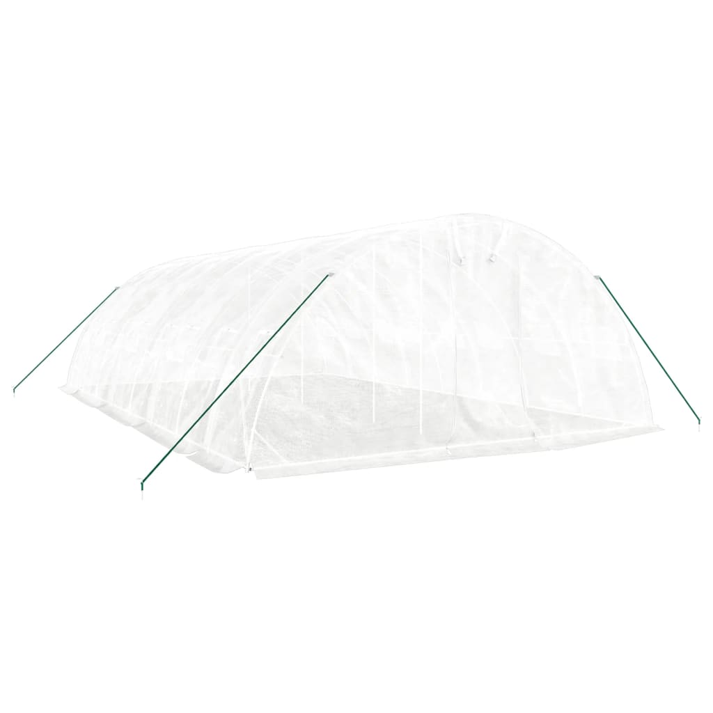 Tuinkas Met Stalen Frame 40 M² 8X5X2,3 M 8 x 5 x 2.3 m Wit