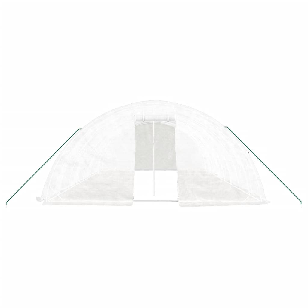 Tuinkas Met Stalen Frame 40 M² 8X5X2,3 M 8 x 5 x 2.3 m Wit