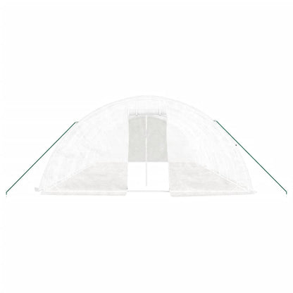 Tuinkas Met Stalen Frame 40 M² 8X5X2,3 M 8 x 5 x 2.3 m Wit