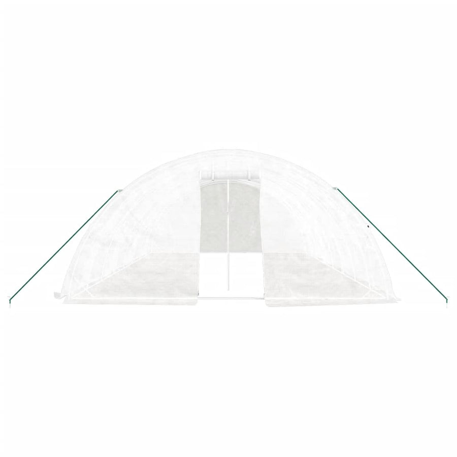 Tuinkas Met Stalen Frame 40 M² 8X5X2,3 M 8 x 5 x 2.3 m Wit