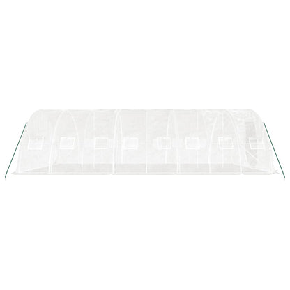 Tuinkas Met Stalen Frame 40 M² 8X5X2,3 M 8 x 5 x 2.3 m Wit