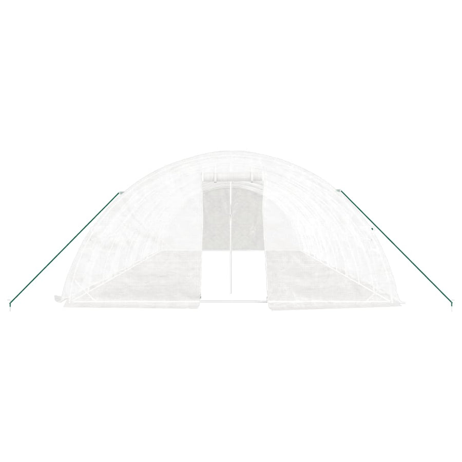 Tuinkas Met Stalen Frame 50 M² 10X5X2,3 M 10 x 5 x 2.3 m Wit