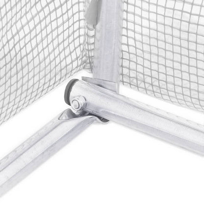 Tuinkas Met Stalen Frame 50 M² 0X5X2,3 M 10 x 5 x 2.3 m Wit