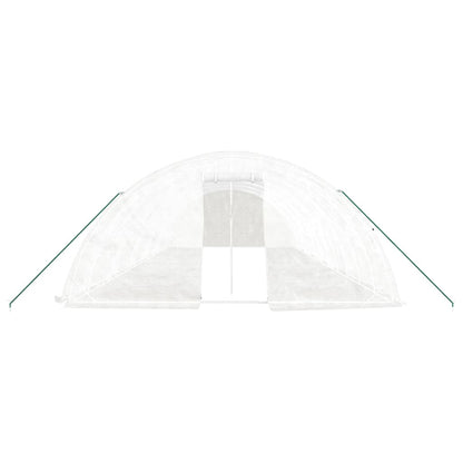 Tuinkas met stalen frame 60 m² 12x5x2,3 m wit