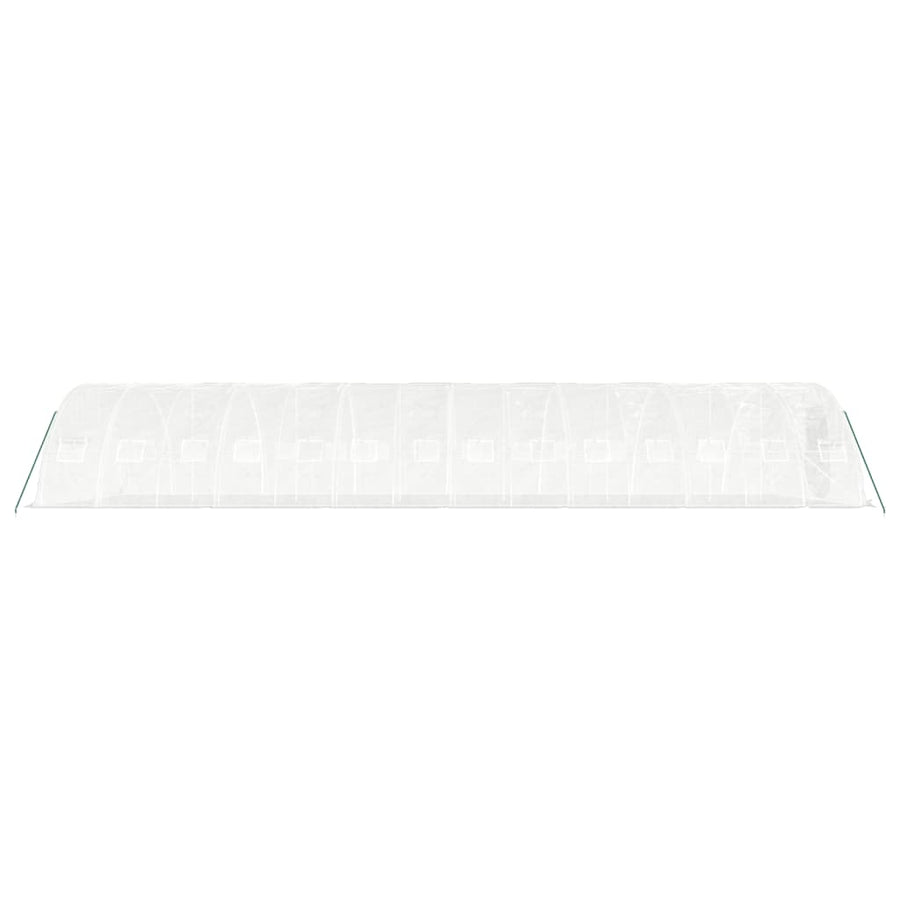 Tuinkas Met Stalen Frame 70 M² 14X5X2,3 M 14 x 5 x 2.3 m Wit